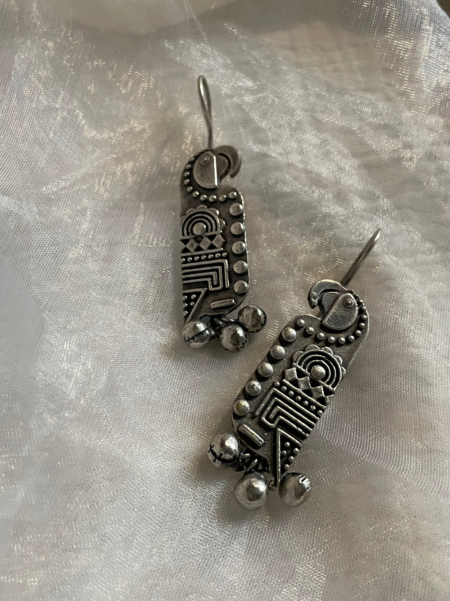 Aztec Parrot Drop Earrings