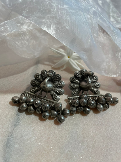 Dancing Peacock Drop Earrings