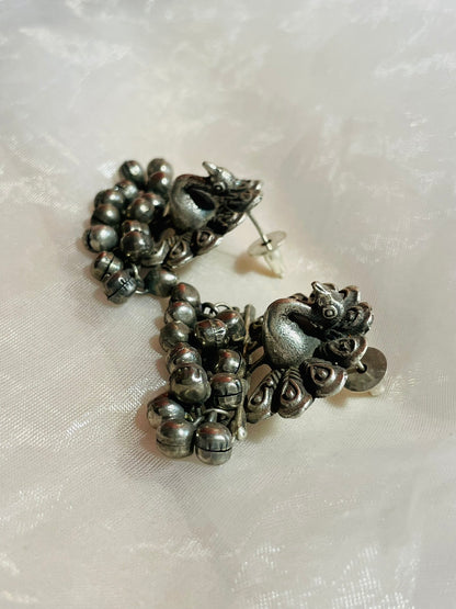 Dancing Peacock Drop Earrings