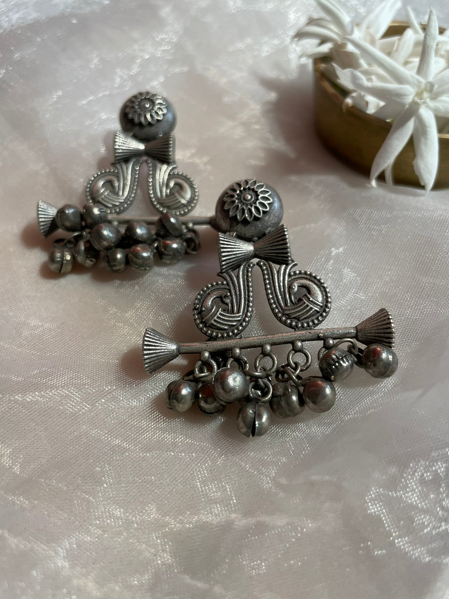 Temple Bell Drop Earrings