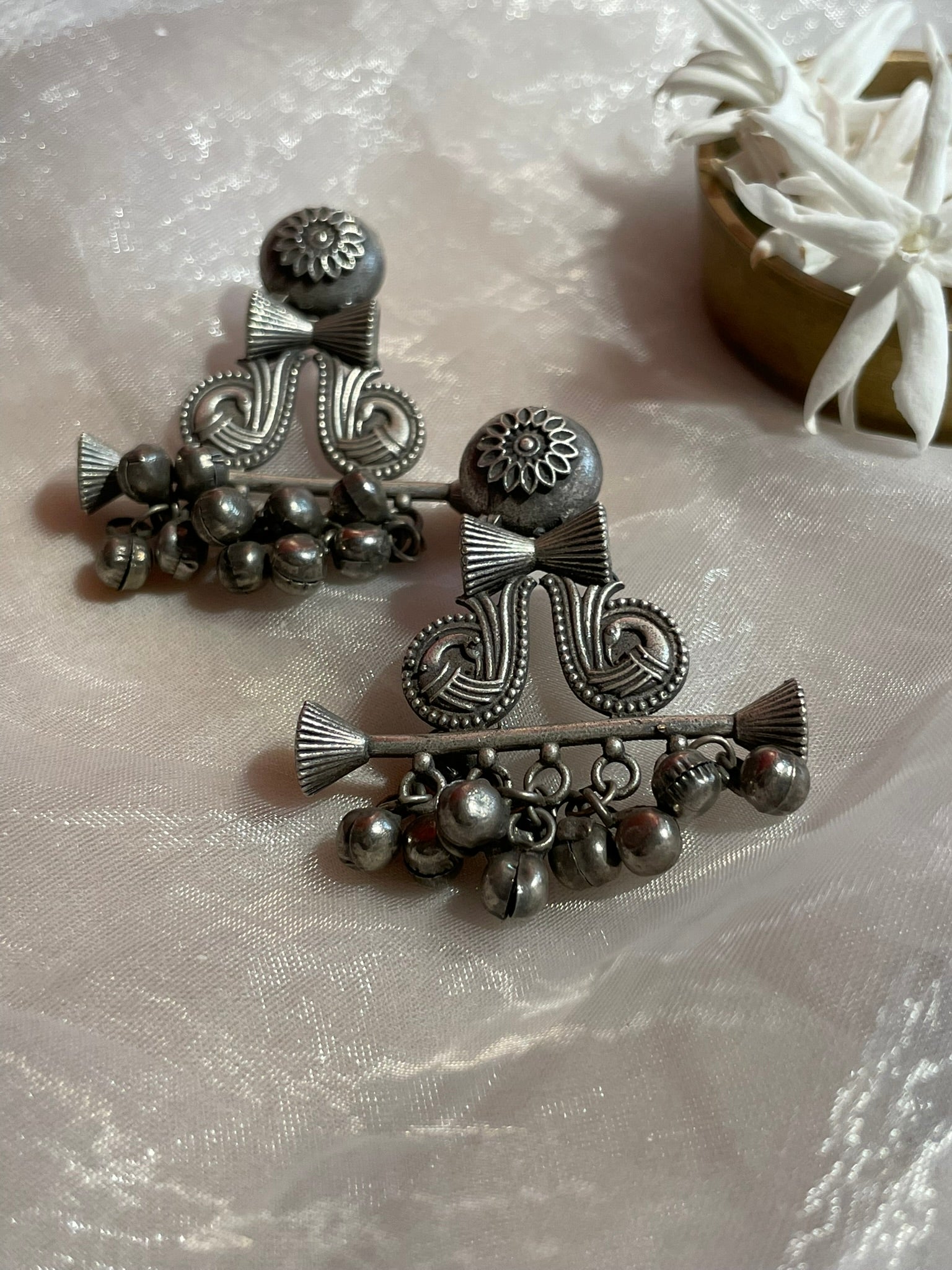 Temple Bell Drop Earrings