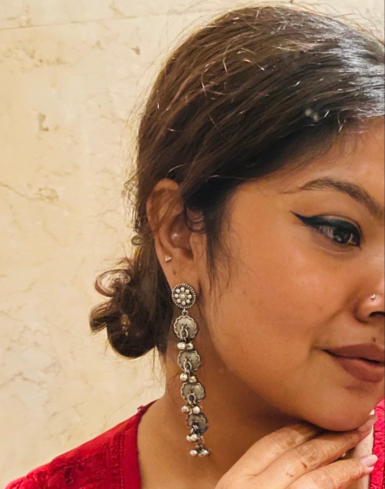 Leela Long Ghungroo Earrings