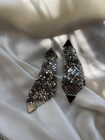 Metal Mesh Dangler Earrings